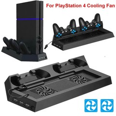 PS4 Cooling Station Vertical Stand 2 Controller Charging Dock For PlayStation 4
