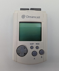 Sega Dreamcast HKT-7000 White Visual Memory Gray VMU – Tested DEAD SCREEN STRIP