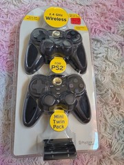 Psyclone Wireless 2 Pack Blue Controllers For PlayStation 2 PS2 Model PSY960