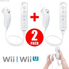 Wii Remote Motion Plus Nunchuck Controller Combo for Nintendo Wii Wii U White