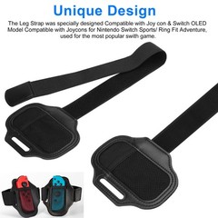 1 Pair Velvet+PU+EVA Leg Strap For Nintendo Switch OLED Joy-Con Sport Strap Ring
