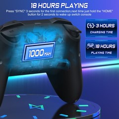 Wireless Switch 2 Pro Controller For Nintendo Switch 2/1/OLED/ PC /IOS Android