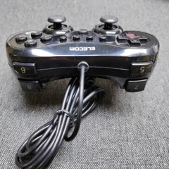 Elecom USB Game Controller Black Analog Digital with Rapid Fire Vibration for PC