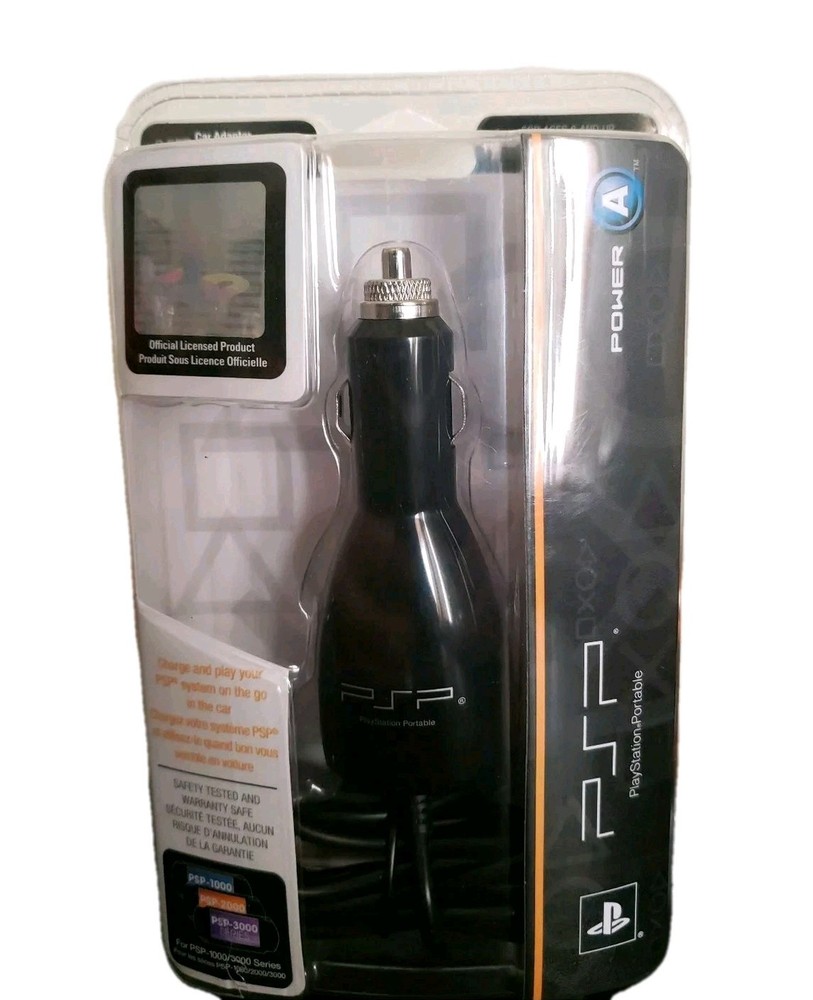 PSP Car Adaptor Power Supply Officially Licensed Nintendo BDA New w Hologram