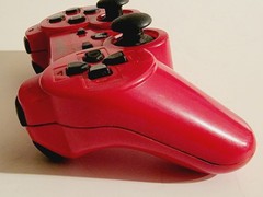Sony OEM DualShock 3 WirelessController For PlayStation 3(PS3). Red Sixaxix