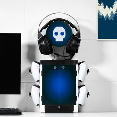 PS5 Inspired Blue and White Gaming Locker Storage Game Container Numskull