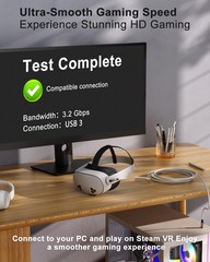16 Feet Link Cable for Quest 3S, VR Compatible with Meta/Oculus 16ft