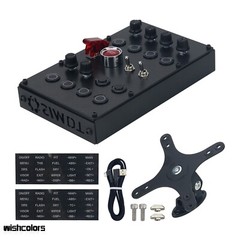 SIMDT Button Box SIM Racing Control Box Racing Simulator+Carbon Fiber Panel