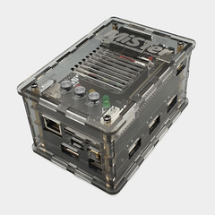 MiSTer FPGA Case For Analog IO Board and USB Hub Shadow Grey Perspex