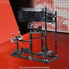 Supllueer 3060 Aluminum Profile Racing Simulator Cockpit With Triple TV Stand