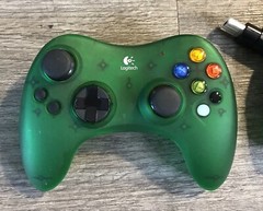 Logitech Microsoft Xbox Cordless Attack Wireless Controller w Receiver WORKING