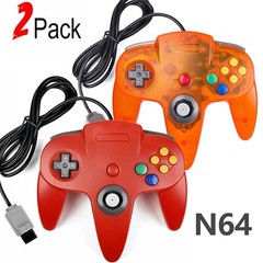 2x Classic 64 Wired Controller Joystick for Original N64 Game System,N64 Console