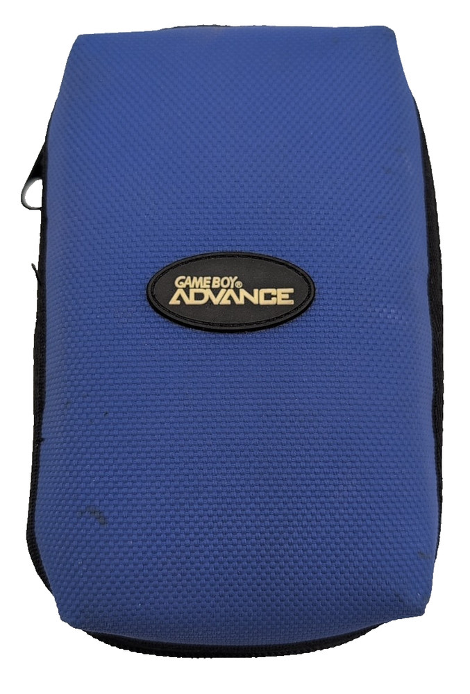 Vintage Nintendo Game Boy Advance GBA Blue Zipper Mesh Carry Case