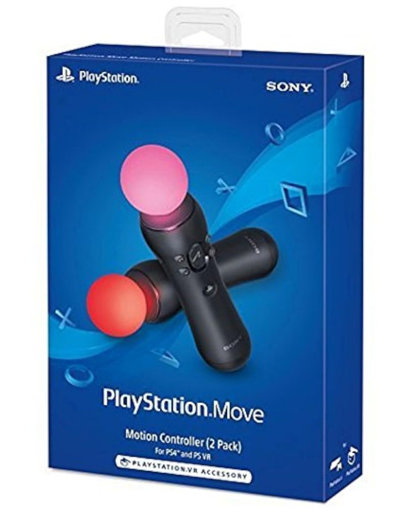 PlayStation Move Motion Controllers Two Pack PS3 PS4 Very Good PlayStation 4 6Z