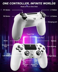 Wireless PS4 Controller – Dual Vibration Joystick, 3.5mm Audio Jack, Motion Sens