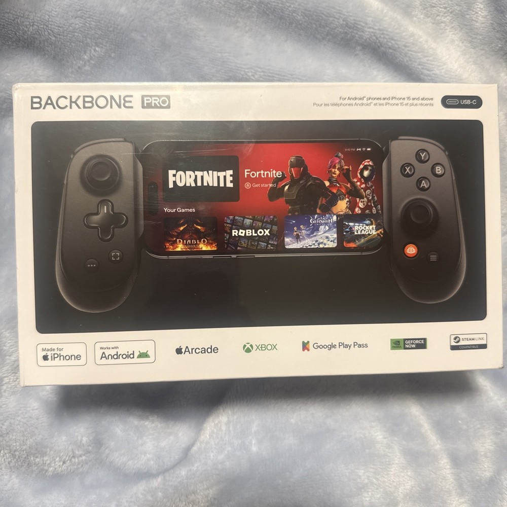 Backbone Pro Mobile Controller USB-C for iPhone & Android Smartphone, Black