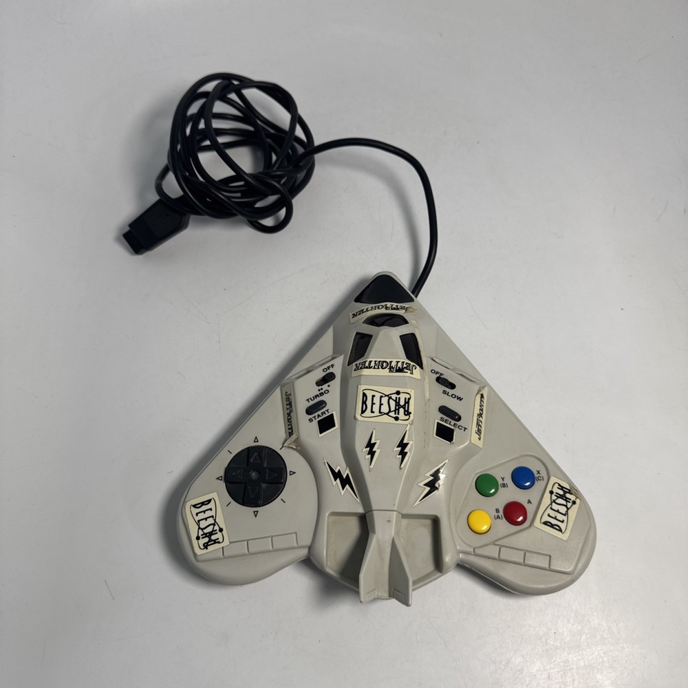Beeshu JetFighter Controller Sega Genesis & SNES #70850 Rare Tested Jet Fighter