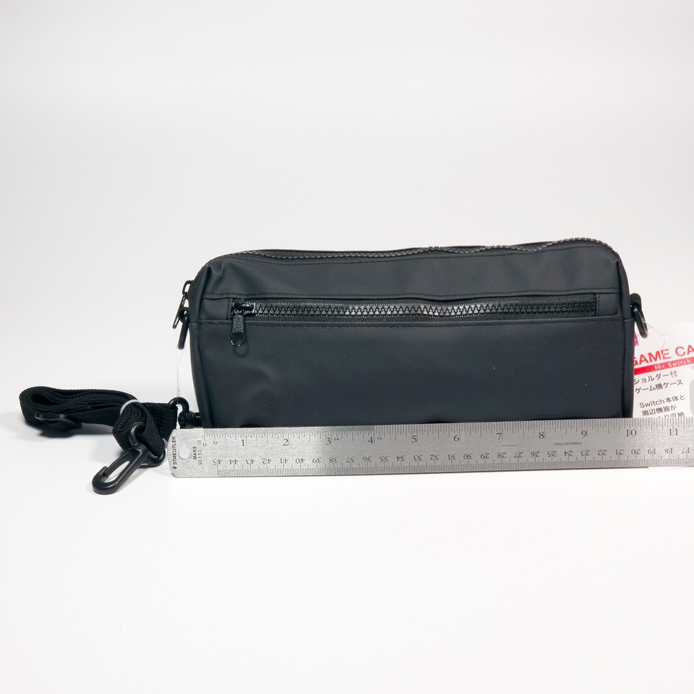 Switch Game Case Bag w/ Shoulder Strap Black Multipurpose Travel Pouch NWT