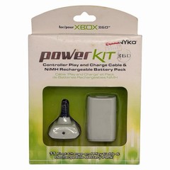 Nyko XBOX 360 Play And Charge Kit Battery Pack White Brand New Factory Sealed