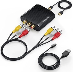RCA to HDMI Converter, 1080P AV to HDMI Converter, Mini Composite CVBS Audio Vid