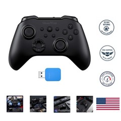 Versatile Wireless Game Controller for PC, Switch, iPhone, and Android – Black