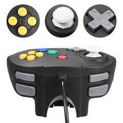 Mini N64 USB Controller Wired Upgraded Joystick for Windows PC Mac Raspberry Pi