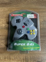 NEW Nintendo 64 Game Controller Pelican Accessories Super 64X Gray N64 Vintage