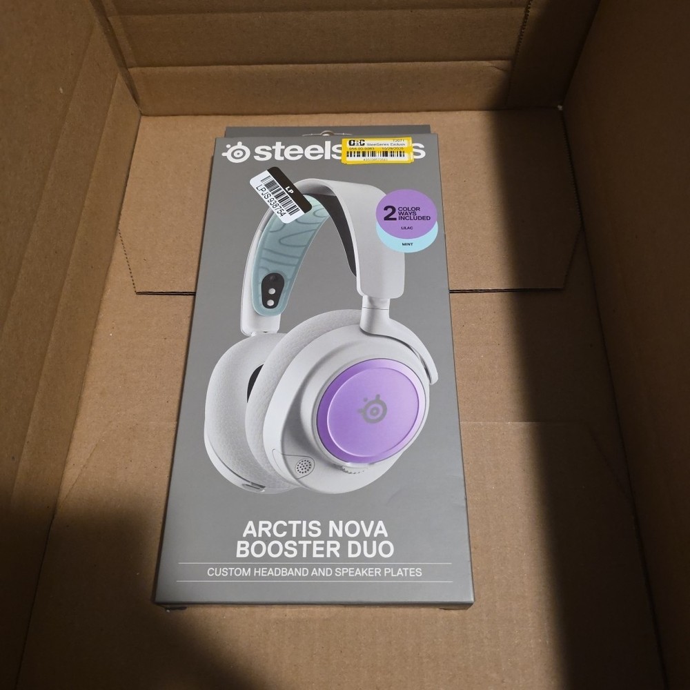 SteelSeries Exclusive Arctis Nova Booster Duo – Lilac/ Mint Colors – New/ Sealed