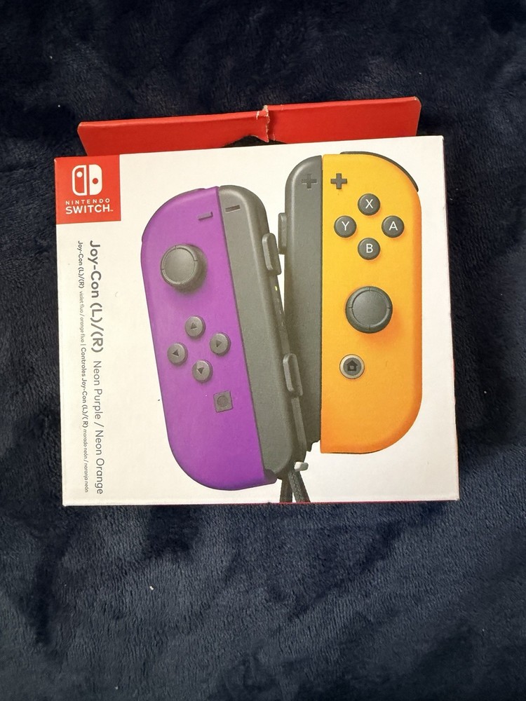 Nintendo Switch Joy-Con Pair Neon Purple and Neon Orange | New/Sealed Authentic