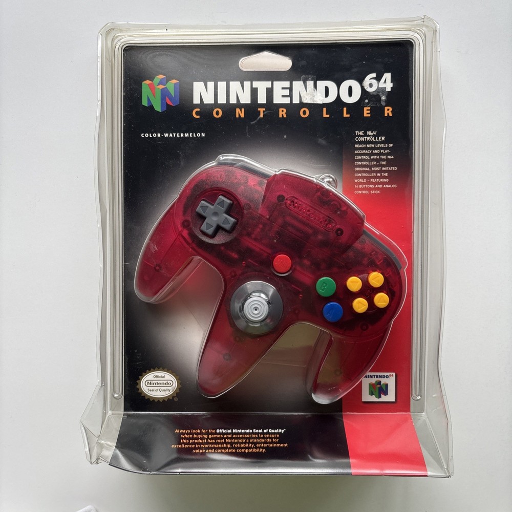 Nintendo 64 N64 Funtastic Watermelon Red Pink Sealed Blister Controller New