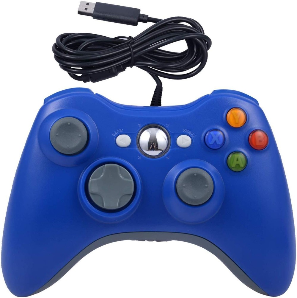 Wired Game Controller Dual Vibration Gamepad for 360 PC Windows