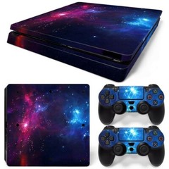 For PS4 Slim Console Skin & 2 Controllers Deep Space Nebula Vinyl Decal