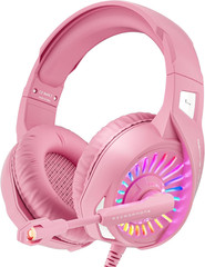 Z20 Pink Gaming Headset with Microphone, Compatible with PS4 PS5 Xbox