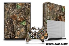 Designer Skin for XBOX ONE S 1S Gaming Console+2 Controller Sticker Decal WOODLD