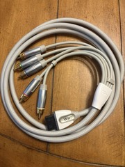 Nintendo Wii Component AV Cable YPbPr Gold Plated Wired White/Silver