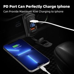 USB Rocker Switch USB C Charger Socket with Waterproof Cover Dual PD and QC3.0 1