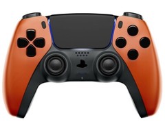 Soft Orange Custom UN-Modded Controller Unique Design compatible with PS5 OEM