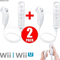 Wii Remote Motion Plus Nunchuck Controller Combo for Nintendo Wii Wii U White