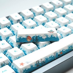 134Key PBT Keycap Set OEM Profile Ocean Creatures Theme DyeSub Fits ANSI