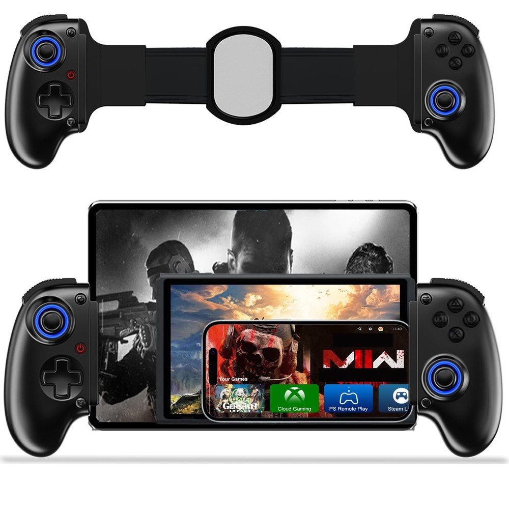 Mobile Cloud Gaming Controller for iPhone 16/15/14, iPad, Tablet, Android/PC/…