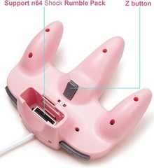 Wired N64 Controller Joystick Joypad Set with 6ft Extension Cable and Rumble Pak
