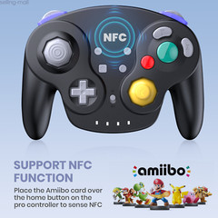 Wireless Gamecube Controller for Switch NSO/PC/Steam NFC & Rumble Rechargeable