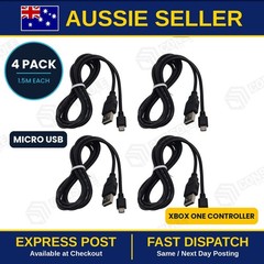 4-Pack Micro USB Charge & Data Lead 1.5m for Xbox One Controllers