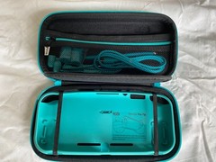 Orzly Switch Lite – Turquoise Rare Color Case & Small Essentials