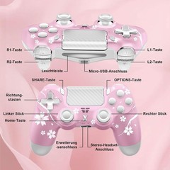 Multi-Platform PS4 Wireless Controller – Sleek Sakura with Touchpad and Speaker