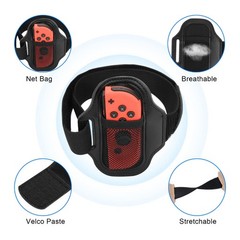 1 Pair Velvet+PU+EVA Leg Strap For Nintendo Switch OLED Joy-Con Sport Strap Ring
