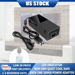 Quiet Power Supply For Xbox One 500GB Console LED Light US Plug Non-OEM FreeShip