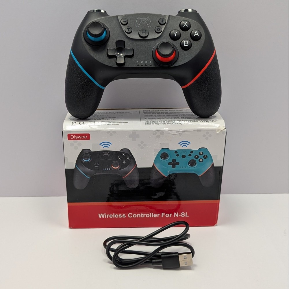 Diswoe Wireless Controller For N SL Bluetooth Gamepad with Type C Cable Works