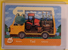 Tad – 40 – RV Welcome Series – Authentic Animal Crossing Amiibo Card