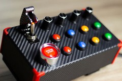 ButtonBox Sim Racing Button Box 22 Functions Luminous Start Lever USB PC Carbon
